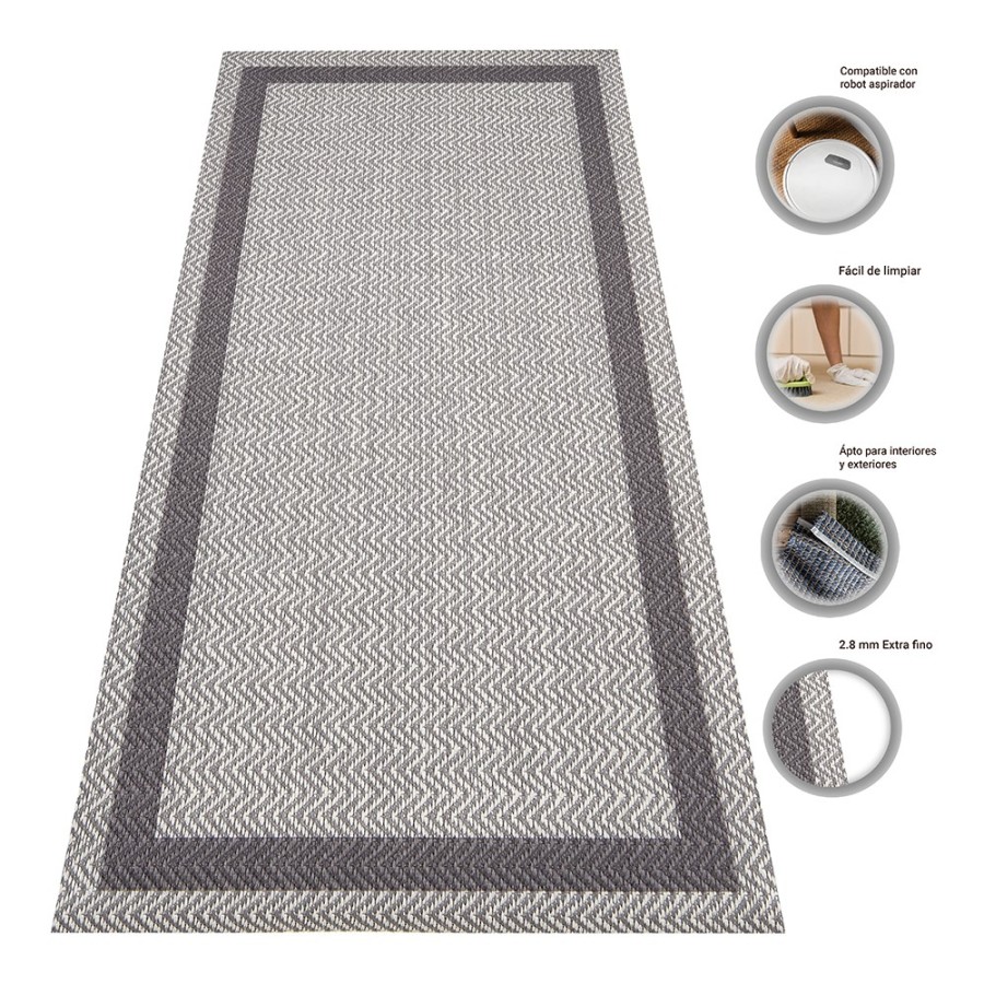 Alfombra Vinílica Fiori - Beige Antideslizante y Lavable | Deslan Internacional