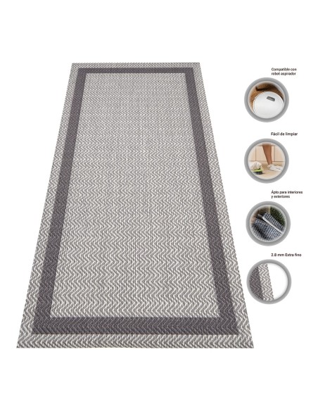 Alfombra Vinílica Fiori - Beige Antideslizante y Lavable | Deslan Internacional