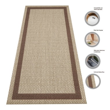 Alfombra Vinílica Fiori - Tofee Antideslizante y Lavable | Deslan Internacional 2