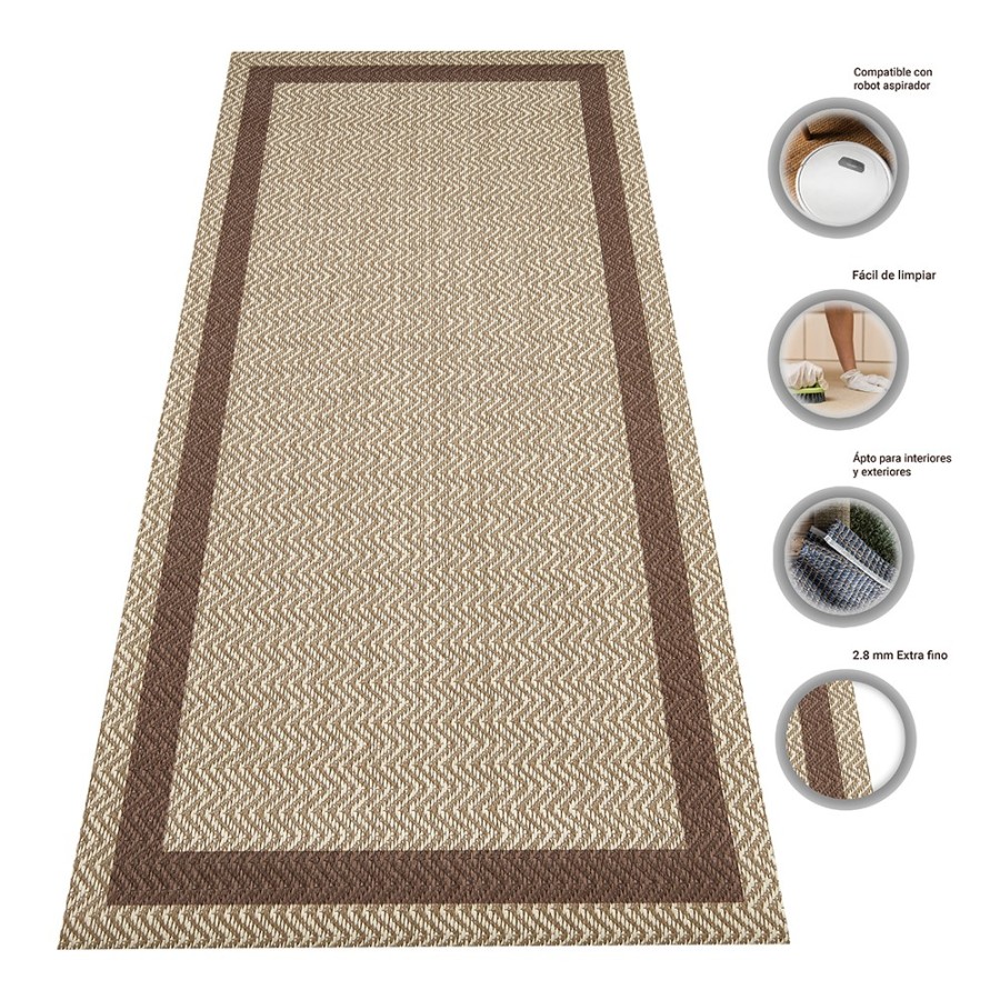 Alfombra Vinílica Fiori - Tofee Antideslizante y Lavable | Deslan Internacional