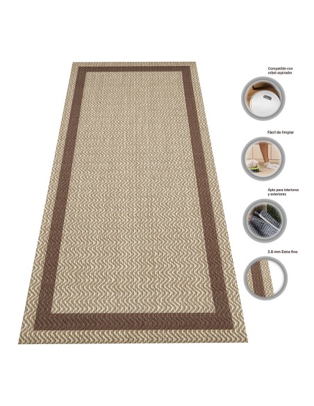 Alfombra Vinílica Fiori - Tofee Antideslizante y Lavable | Deslan Internacional