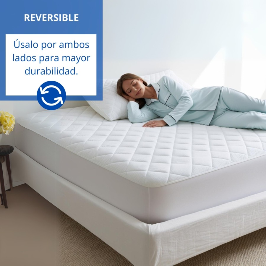 Protector de colchón acolchado reversible de microfibra | Deslan Internacional