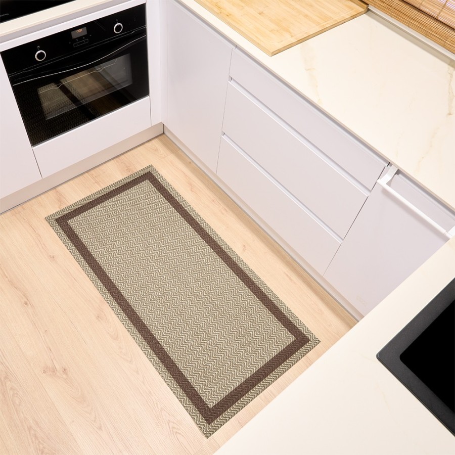 Alfombra Vinílica Fiori - Tofee Antideslizante y Lavable | Deslan Internacional