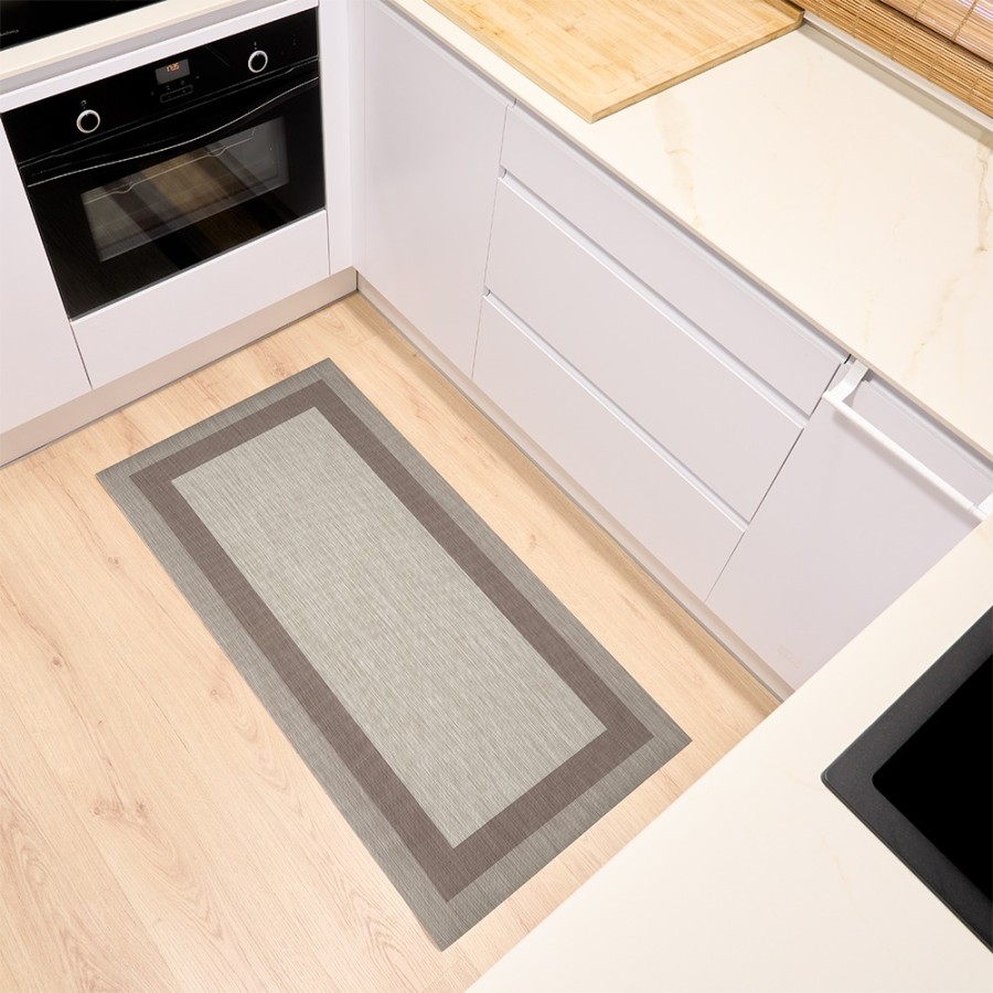 Alfombra Vinílica Narlem - Beige Antideslizante y Lavable | Deslan Internacional