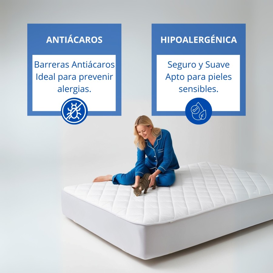 Protector de colchón acolchado reversible de microfibra | Deslan Internacional