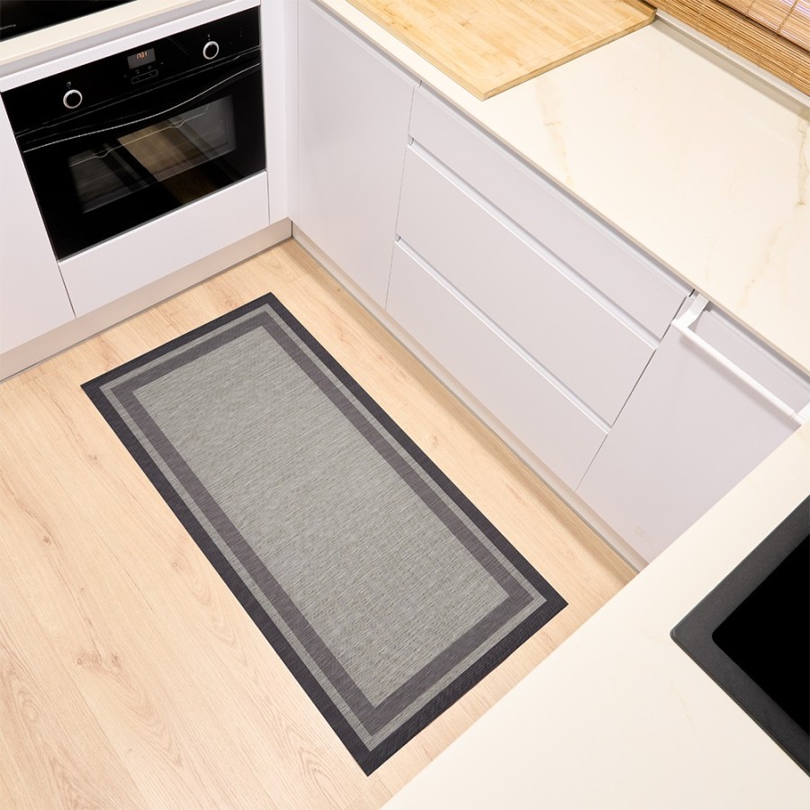 Alfombra Vinílica Baland - Gris Antideslizante y Lavable | Deslan Internacional