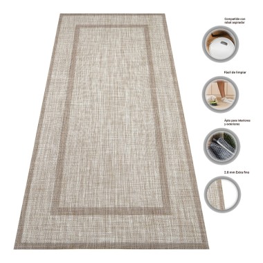 Alfombra Vinílica Sensal - Beige Antideslizante y Lavable | Deslan Internacional 2