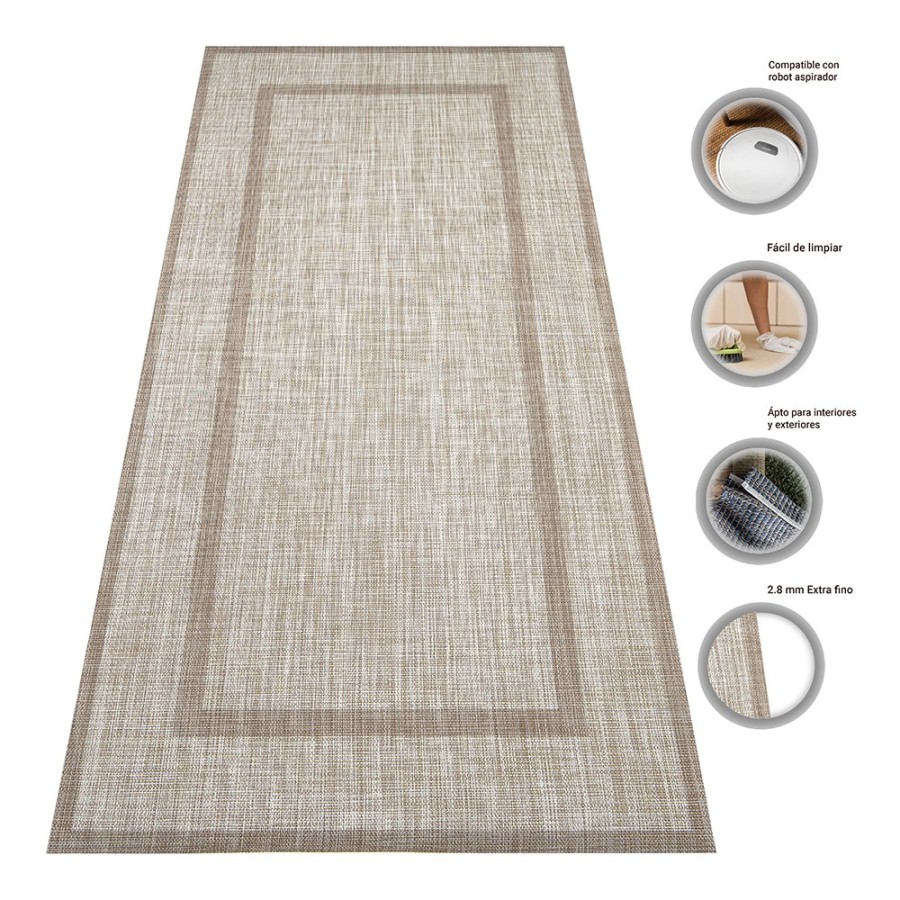 Alfombra Vinílica Sensal - Beige Antideslizante y Lavable | Deslan Internacional