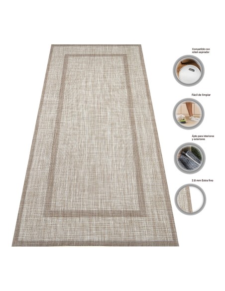 Alfombra Vinílica Sensal - Beige Antideslizante y Lavable | Deslan Internacional