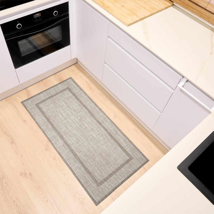 Alfombra Vinílica Sensal - Beige Antideslizante y Lavable | Deslan Internacional