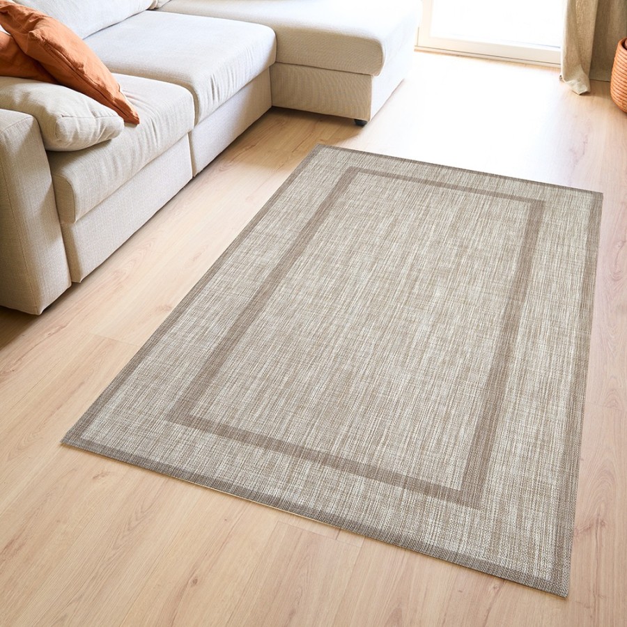 Alfombra Vinílica Sensal - Beige Antideslizante y Lavable | Deslan Internacional