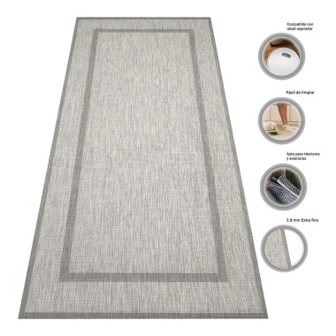 Alfombra Vinílica Sensal - Gris Antideslizante y Lavable | Deslan Internacional 2