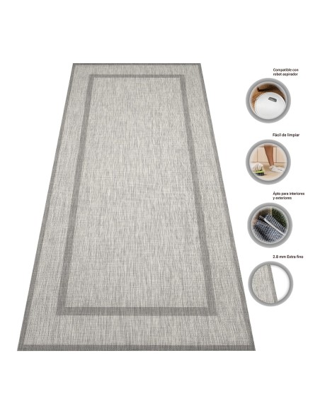 Alfombra Vinílica Sensal - Gris Antideslizante y Lavable | Deslan Internacional