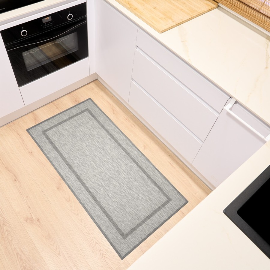 Alfombra Vinílica Sensal - Gris Antideslizante y Lavable | Deslan Internacional