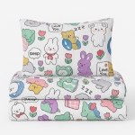 Colcha Bouti Infantil Animailitos con Funda de Cojín - Cama 90cm