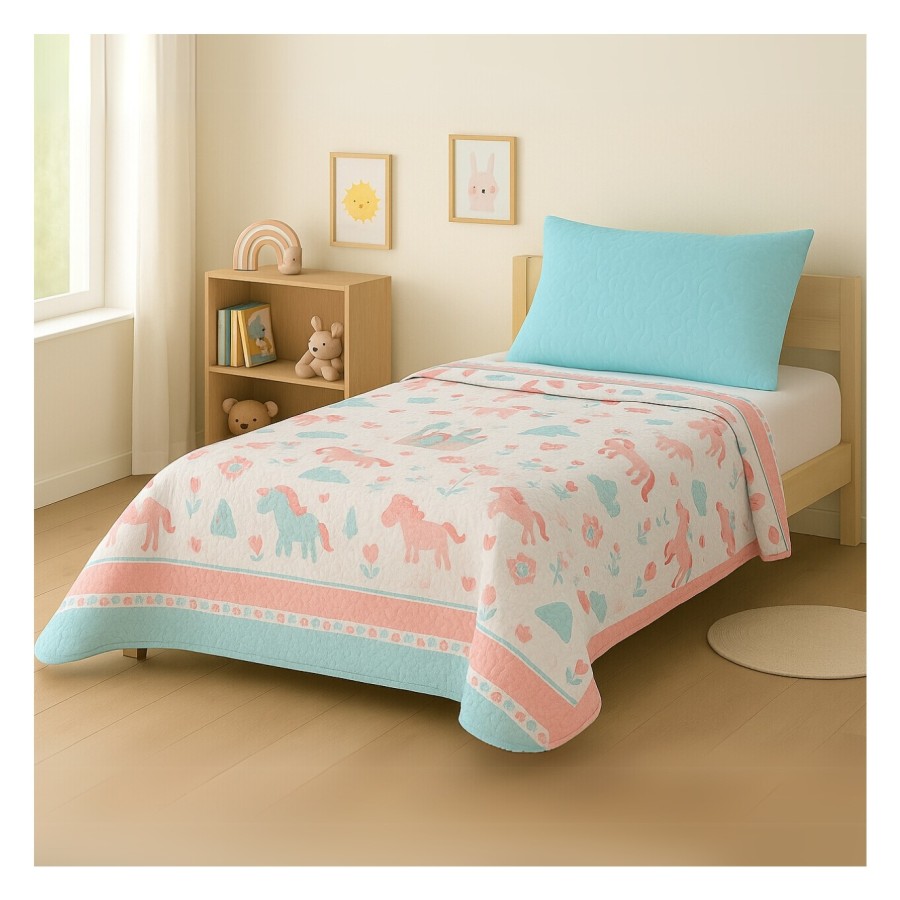 Colcha Bouti Infantil Princesas con Funda de Cojín | Cama 90 cm | Deslan Internacional