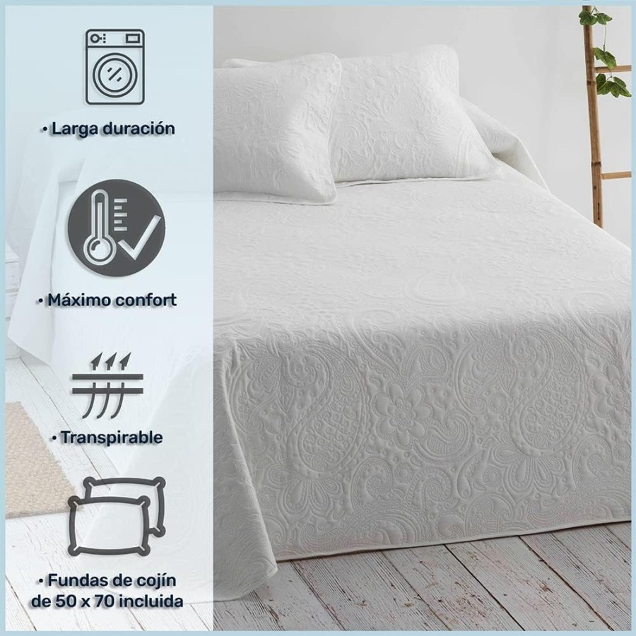 Colcha Termosellada Modelo TIBET - Blanco | Deslan Internacional