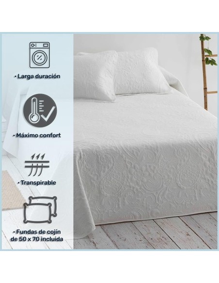Colcha Termosellada Modelo TIBET - Blanco | Deslan Internacional