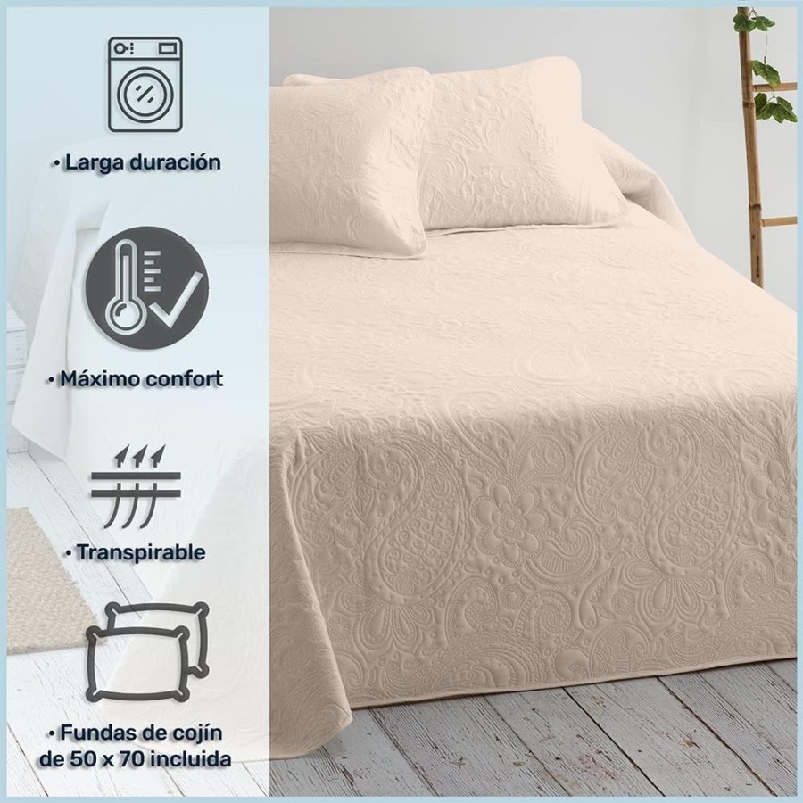 Colcha Termosellada Modelo TIBET - Crudo | Deslan Internacional