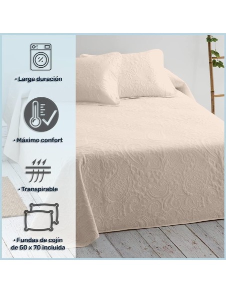 Colcha Termosellada Modelo TIBET - Crudo | Deslan Internacional