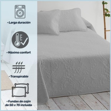 Colcha Termosellada Modelo TIBET - Gris | Deslan Internacional 2