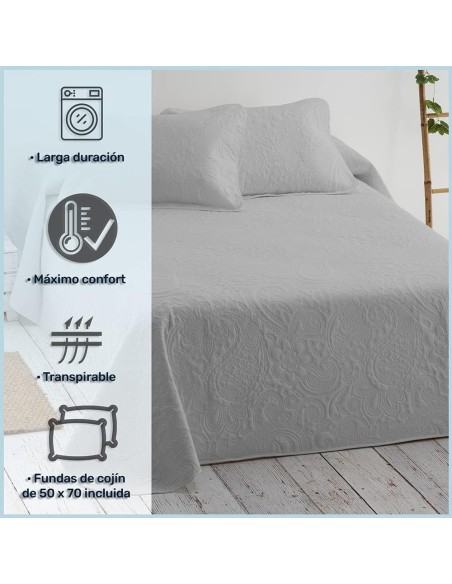 Colcha Termosellada Modelo TIBET - Gris | Deslan Internacional