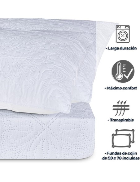 Colcha Bouti Modelo CARTAGENA | Microfibra Termosellada 235x265 cm | Deslan Internacional