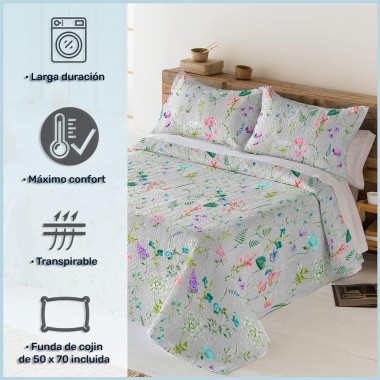 Colcha Bouti Reversible Modelo TORREÓN |Cama 150cm | Deslan Internacional 2
