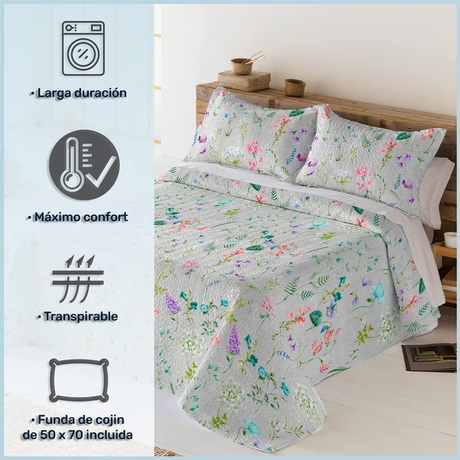Colcha Bouti Reversible Modelo TORREÓN |Cama 150cm | Deslan Internacional