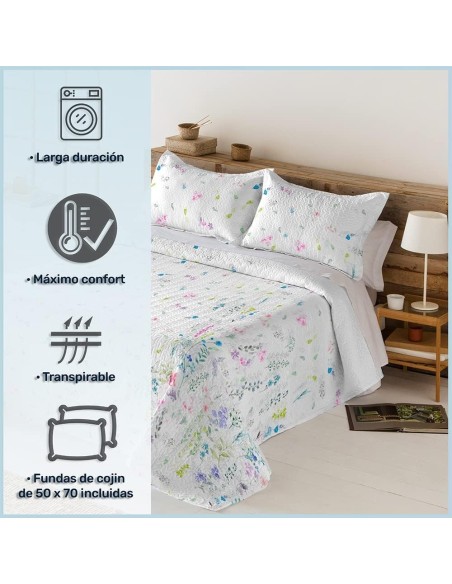 Colcha Bouti Reversible Modelo AIXA | Cama 150cm| Deslan Internacional