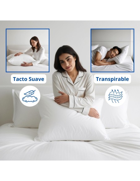 Pack 2 Fundas de Almohada Impermeables Transpirables con Cremallera | Deslan Internacional