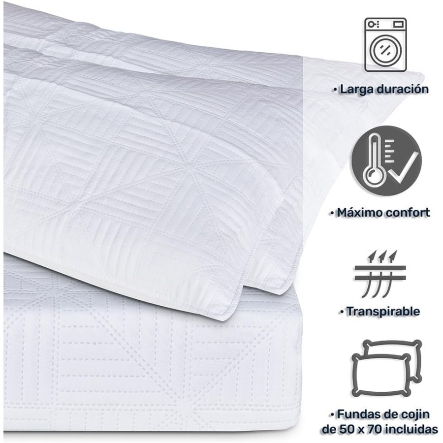 Colcha Bouti Blanca Modelo ALAHAMA | Diferentes medidas | Deslan Internacional