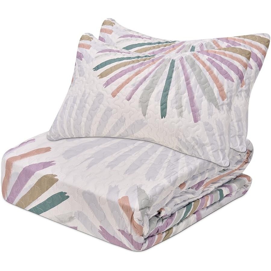 Colcha Bouti Reversible NAGOYA | Diseño Abanico Cosido | Deslan Internacional