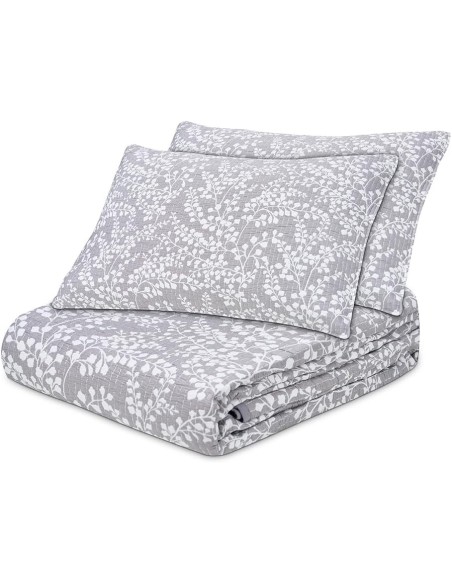 Colcha Bouti Reversible FLORI | Diseño Floral Cosido Perla | Deslan Internacional