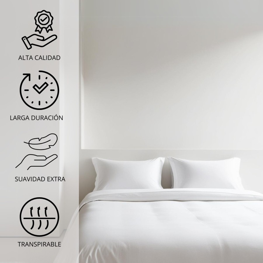 Almohadón Blanco Hostelería | 50% Algodón 50% Poliéster | Deslan Internacional