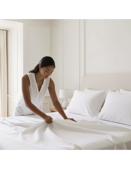 Almohadón Blanco Hostelería | 50% Algodón 50% Poliéster | Deslan Internacional