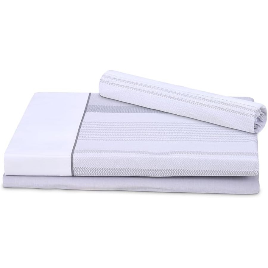 Juego de Sábanas ALAN Gris | 48% Algodón 52% Poliéster | Deslan Internacional