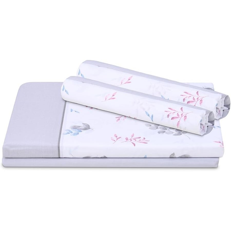 Juego de Sábanas SOFIA Gris | 48% Algodón 52% Poliéster | Deslan Internacional