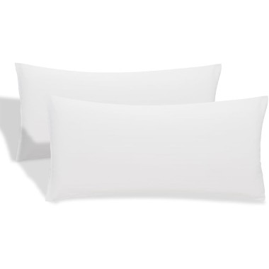 Funda de Almohada de Microfibra Blanca