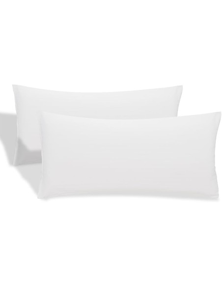 Funda de Almohada de Microfibra Blanca