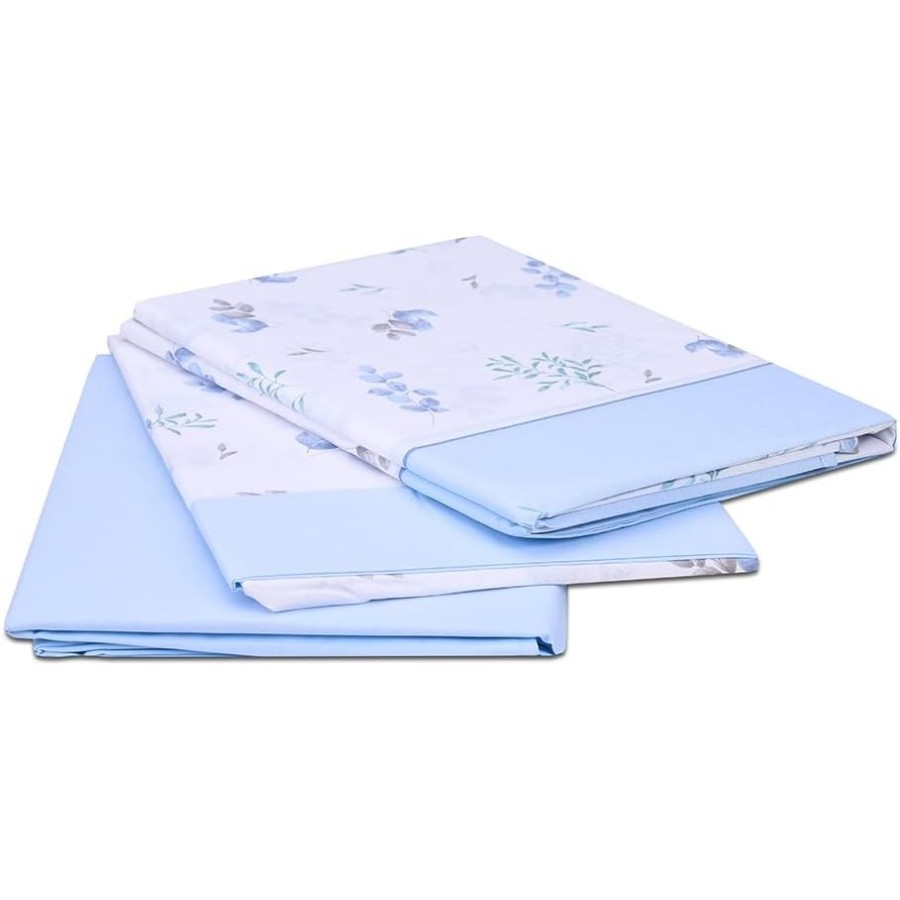 Juego de Sábanas SOFIA Azul | 48% Algodón 52% Poliéster | Deslan Internacional