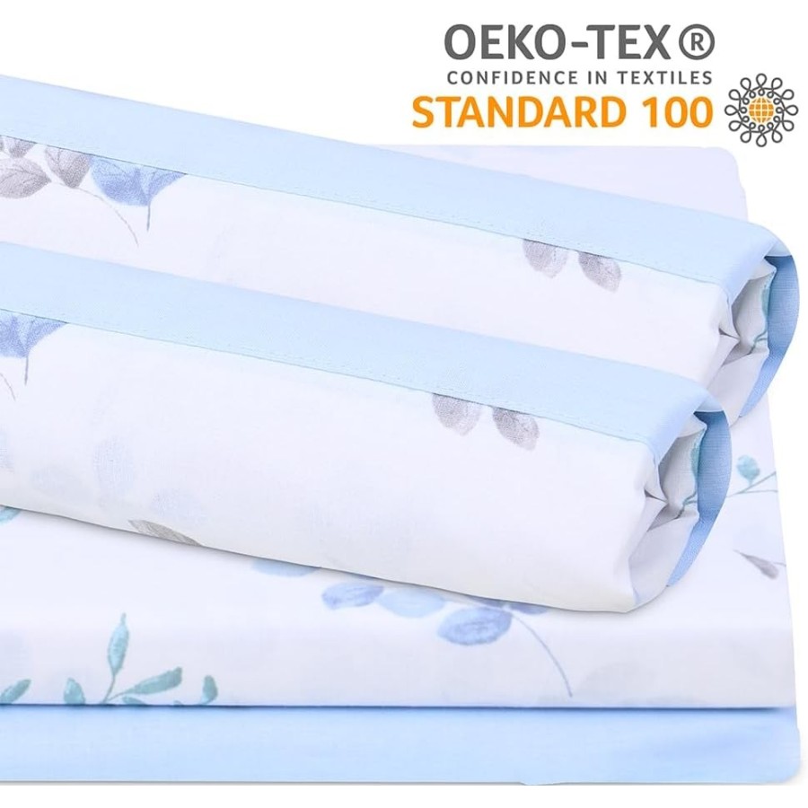 Juego de Sábanas SOFIA Azul | 48% Algodón 52% Poliéster | Deslan Internacional