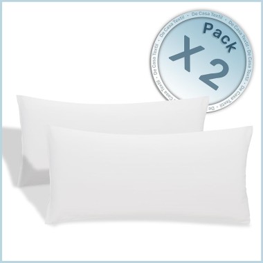 Funda de Almohada de Microfibra Blanca 2