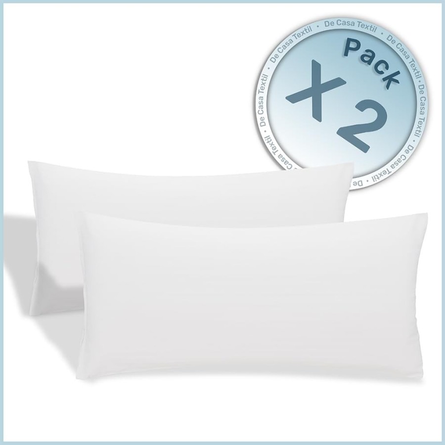 Funda de Almohada de Microfibra Blanca