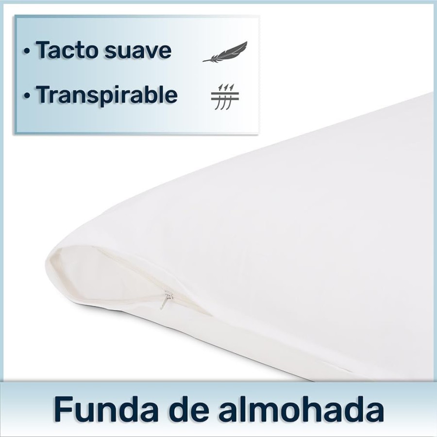 Funda de Almohada de Microfibra Blanca