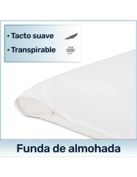 Funda de Almohada de Microfibra Blanca