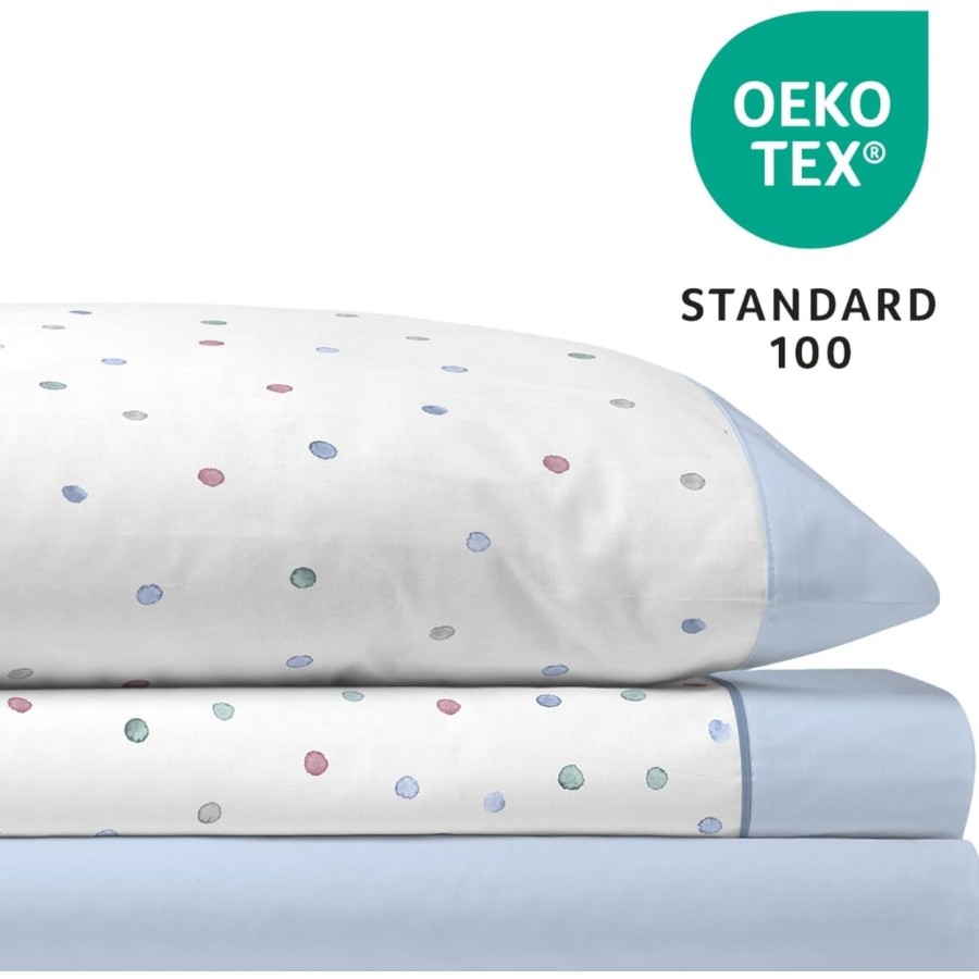 Juego de Sábanas IZAN Azul | 48% Algodón 52% Poliéster | Deslan Internacional