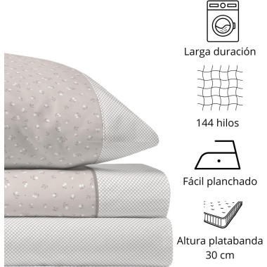 Juego de Sábanas ABRIL Lino | 48% Algodón 52% Poliéster | Deslan Internacional 2