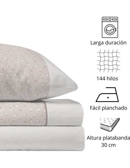 Juego de Sábanas ABRIL Lino | 48% Algodón 52% Poliéster | Deslan Internacional