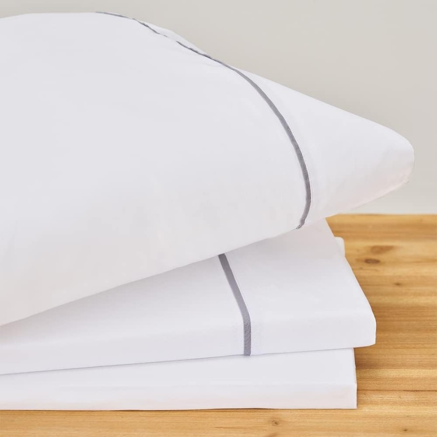 Juego de Sábanas 100% Algodón Mercerizado 200 Hilos Color Blanco | Deslan Internacional